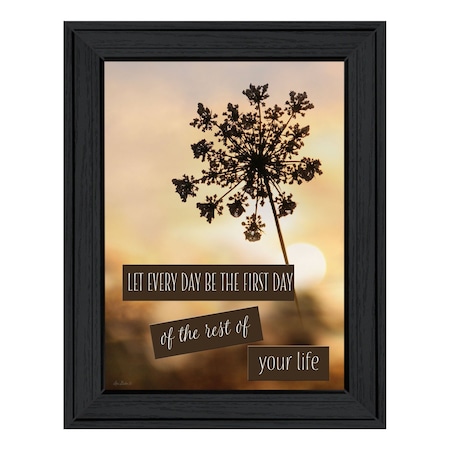 Homeroots The First Day Black Framed Print Wall Art 530044