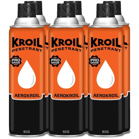 Kroil 16.5 Oz. Penetrant Original, Penetrating Oil Aerosol, Penetrant, Multipurpose, 6PK AZKS162C6