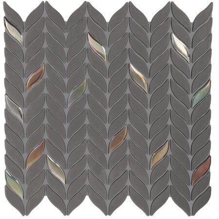 Daltile Starcastle 2'' Leaf Glass Wall and Floor Mosaic, 15PK SC79LEAFMSMT