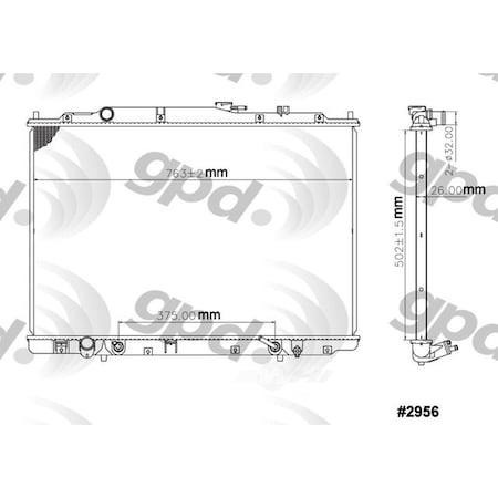 Global Parts Distributors Radiator 2956C