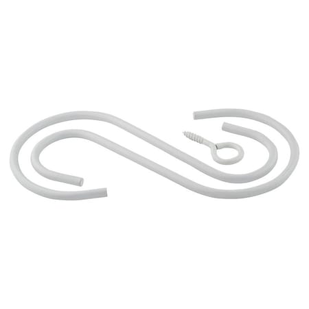 National Hardware V2665 Series Extension Hook Kit, 6 in L, Steel, White N275-164