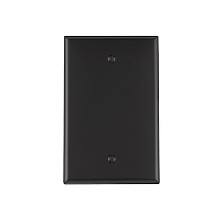 Leviton Blank Wallplate, Midway Size, Gang 1, Black PJ13-E