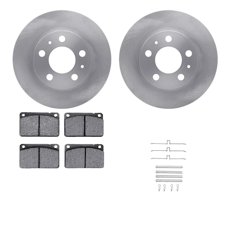 Dynamic Friction Co DFC Brake Rotor with 5000 Brake Pads and Hardware Kit 6512-27107