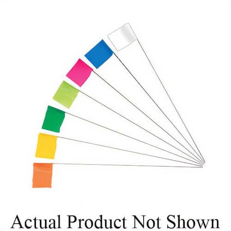 Keson Surveyor Stake Flag, 2-1/2 in H x 3-1/2 in W, Green STK21G
