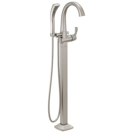 Delta Stryke Floor Mount Tub Filler Trim, 12.47 in, Lumicoat Stainless T4777-SS-PR-FL