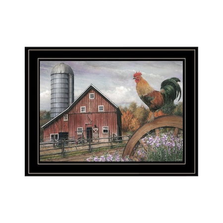 Homeroots Good Morning Vermont 3 Black Framed Print Wall Art 407639