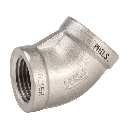 Proline Series Stainless Steel 304 1/2 in FIP 45-° Elbow, Class 150, Potable Water, Oil, Gas  SF-806
