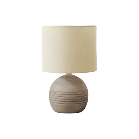 Monarch Specialties Lighting, 15"h, Table Lamp, Beige Resin, Beige Shade, Contemporary, Modern I 9792