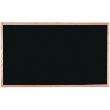 Aarco Neon Marker Board, Black Neon Marker Board w/ a Solid Red Oak Frame, Size 36''Hx60''W BOC3660NT