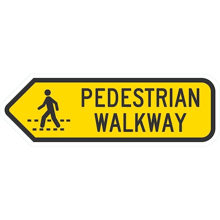 Lyle Pedestrian Walkway (with Symbol), 18x6, Engineer Grade, Yellow G-11356-EG_18x6