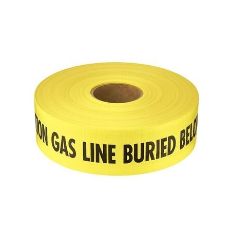 Empire Level CAUTION GAS LINE BURIED- Reinforced Non Detectable Yellow Utility Tape  3in X 1000ft 71-070