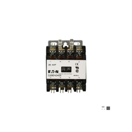 Eaton Definite Purpose Contactor, 120V AC, 4 P, Non-Reversing C25ENC430A