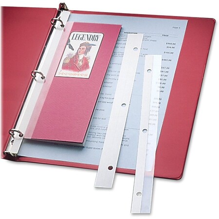 C-Line Products Self-Adhesive Attaching Strips, 3-Hole Punched, 11 x 1, 200/BX 64713