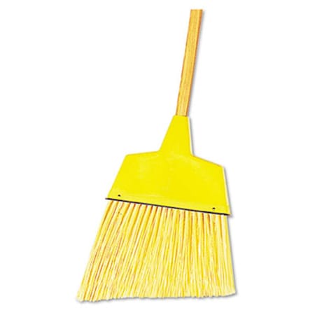 Unisan Angler Broom Plastic Bristles 42 Wood Handle Yellow 932A