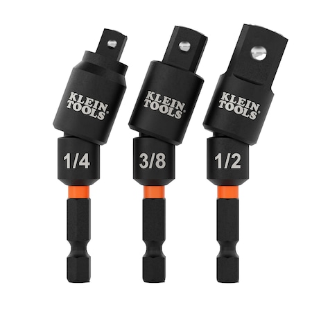 Klein Tools Swivel Impact Driver Socket Adapter Set, 3-Piece 65813SW