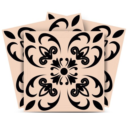 Homeroots 4" X 4" Mini Orchid Peel And Stick Removable Tiles 390738