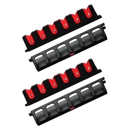 Simple Deluxe Vertical Fishing Rod Holders Wall-Mounted - Fishing Rod Rack, Great Fishing Pole Holder and Rack fo SOFISHRODRACKREDX2VERT