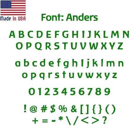 Aacc Self-Adhesive Vinyl Letter: G, Scale: 14 cm. Color: Green Font: Anders by, 8PK AACC-Anders-UG-Green-M14x8