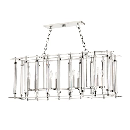 Hudson Valley Lighting Haddon 8 Light Linear 42.25 In. Polished Nickel 2842-PN
