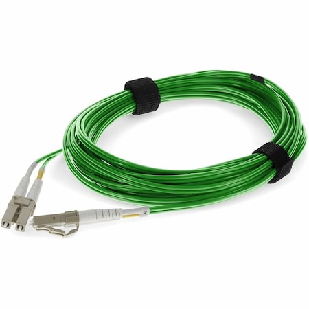 Add-On 7M LC MALE TO LC MALE OM4 STRAIGHT GREEN DUPLEX FIBER OFNR RISER-RATE ADD-LC-LC-7M5OM4-GN-TAA