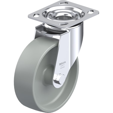 Blickle Swivel Plate Caster, Gry Nylon, 6", 660 lb., Number of Wheels: 1 LE-POG 150G-14
