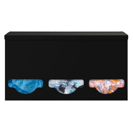 Origin Dispensing Solutions Bulk Dispenser-Triple-Steel-Black BK30X04BK