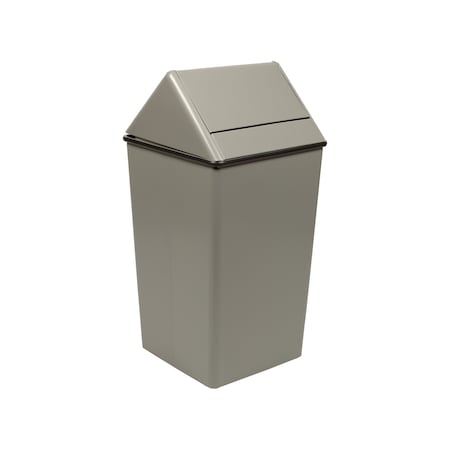 Witt Industries Large Square Hamper with Swingtop, Slate 1511HTSL