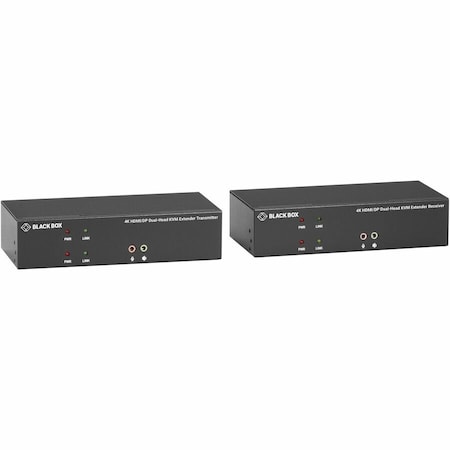 Black Box KVM EXTENDER KIT FIBER BUNDLE - DUAL-MONITOR, HDMI/DISPLAYPORT 4K30, USB 2.0, AU KVXLCHDPF-200-SFPBN1