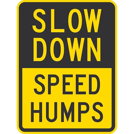 Lyle Slow Down Speed Humps, 18x24, Non-Reflective, Yellow G-10893-NA_18x24