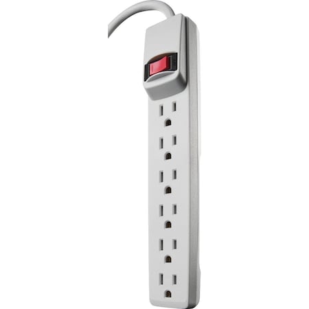 Southwire Plastic 6-Outlet White Power Strip with 4 Ft. Cord 41367
