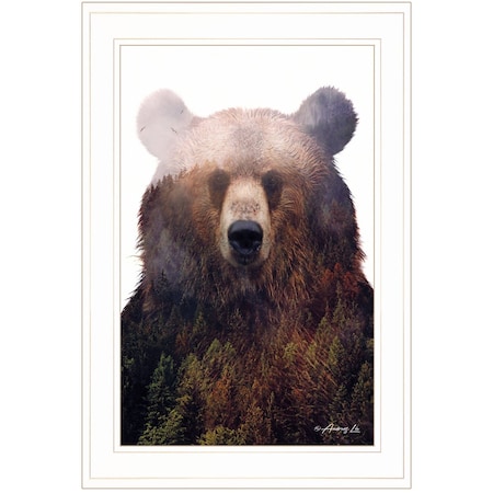 Homeroots King of the Forest 3 White Framed Print Wall Art 405100