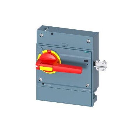 Siemens front mounted rotary operator EMERGENCY OFF with door interlock IEC IP30/40 3VA9687-0EK25