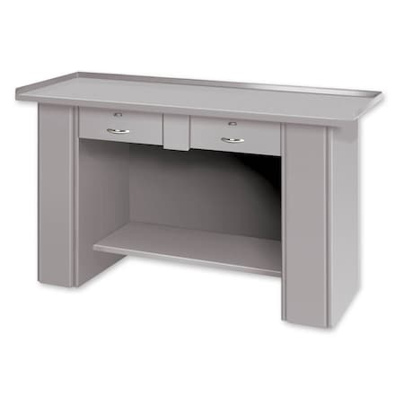 Pucel Drop Front Tool & Repair Bench, 60 in W x 32 in H x 22 in D, Gray DFT-60