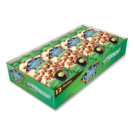 Blue Diamond Wasabi and Soy Sauce Flavored Almonds, 4 oz Bag, 12PK BLU09931