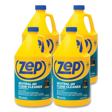 Zep Neutral Floor Cleaner, Fresh Scent, 1 gal, PK4 ZUNEUT128