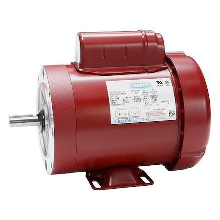 Leeson Farm Duty Motor, Capacitor-Start, 3/4 HP, 115/230V AC, 1,725 Nameplate RPM, 56C Frame 116487.00
