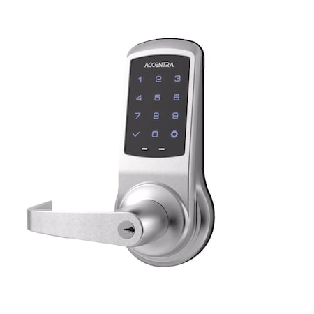 Yale Grade 1 NexTouch 3 Cyl Lock Keypad, Schlage C Keyway, Augusta Lever, Satin Chrome AU-NTB623-NR 626 2803-53L