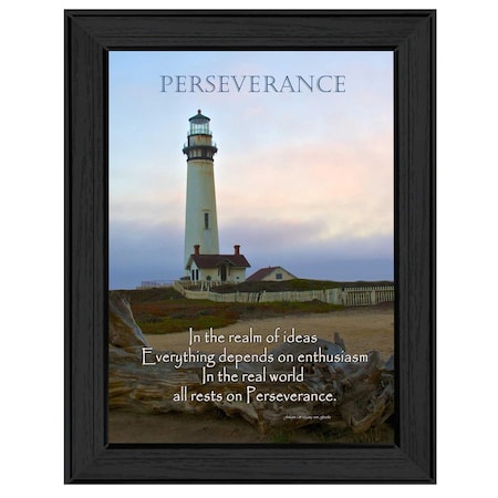 Homeroots Perseverance 1 Black Framed Print Wall Art 415536