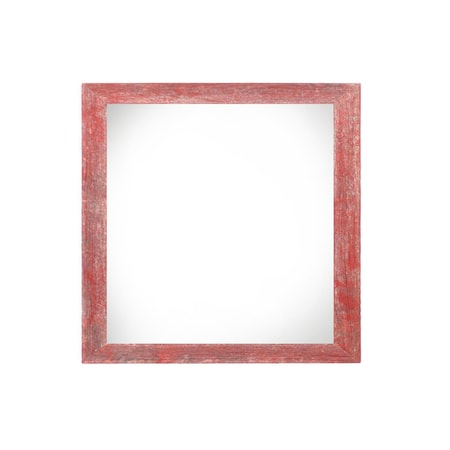 Homeroots 6" x 6" Red Solid Wood Tabletop Picture Frame 386567