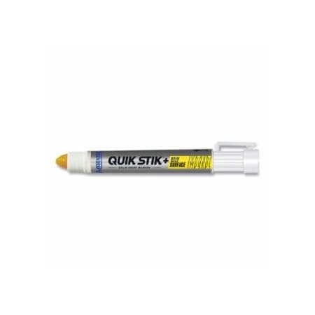 Nissen By Markal Quik Stik+ Oily Surface Mini Solid Paint Marker, 5/16 in dia Medium Bullet, Yellow, 12PK 434-28771