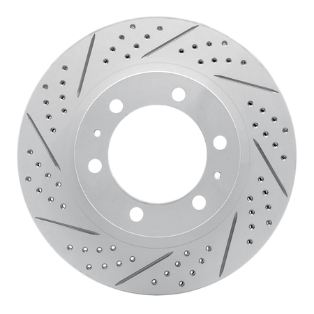 Dynamic Friction Co DFC Geoperformance Rotor - Drilled and Slotted 830-76128L