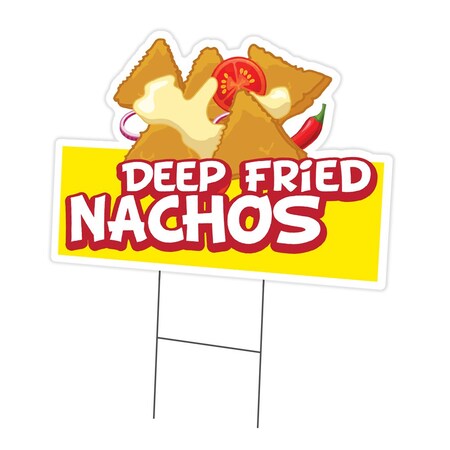 Signmission Deep Fried Nachos Die Cut Yard & Stake plastic coroplast window, C-DC-1824-Deep Fried Nachos C-DC-1824-Deep Fried Nachos19