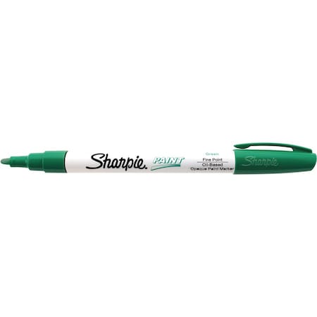 Sanford Sharpie, PERMANENT PAINT MARKER, FINE BULLET TIP, GREEN 35537