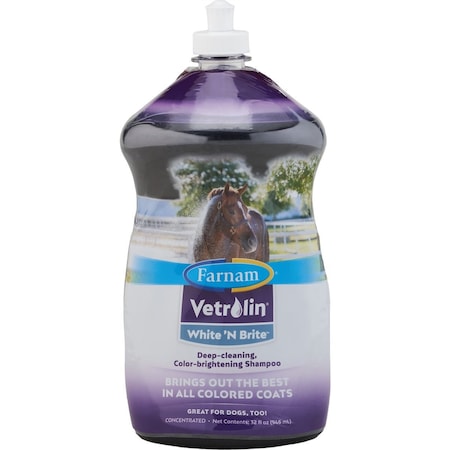Farnam Vetrolin White N Brite 32 Oz. Squeeze Bottle Horse Shampoo 100543890