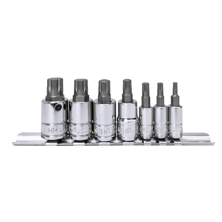 Genius Tools 7PC 1/4 & 3/8in Dr. Triple Square Bit Socket Set BS-2307TS