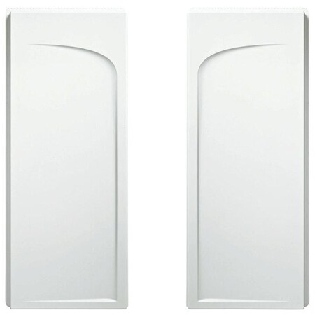 Sterling Ensemble Shower End Wall Set, 72-1/2 in L, 34 in W, Vikrell, High-Gloss, Alcove Installation, White 72205100-0