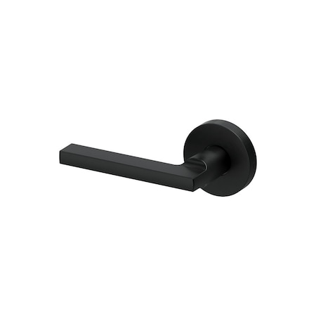 Schlage Grade 2 Single Dummy Tubular Lock, Non-Keyed, Latitude Lever, A Rose, Matte Black Finish PT170 LATA 622