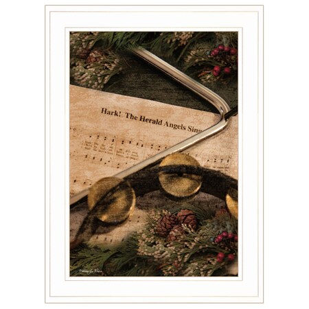 Homeroots The Angels Sing 1 White Framed Print Wall Art 406278