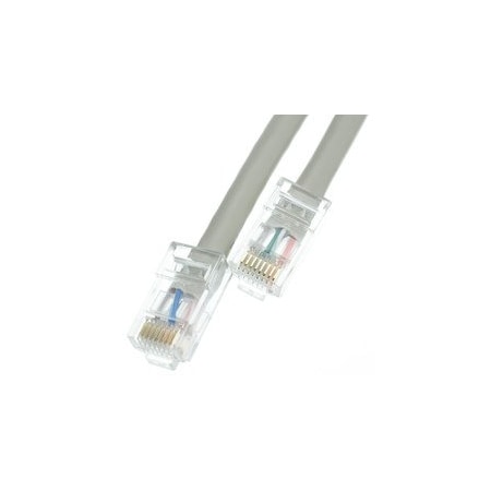 Cable Wholesale Plenum Cat5e Gray Ethernet Patch Cable, CMP, 24 AWG, Bootless, 6 inch 11X6-12100.5