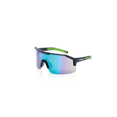 Jackson Safety Maxview+, Safety Glasses, Scratch-Resistant, Hard Coat, Green Lens, Black/Green Frame, Half-Frame 60006